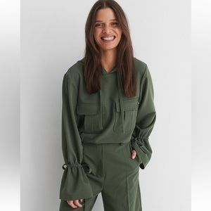 NA-KD fashion green hoodie